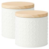 Kit 2 Lata Biscoito Organizador Decorativo Metal