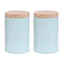 Kit 2 Lata Biscoito Organizador Decorativo Metal ul