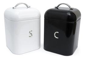 Kit 2 Latas de Café e Açúcar Retrô Minimalista - Herméticas Kit 2 Latas de Café e Açúcar Retrô Minimalista - Herméticas