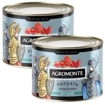 Kit 2 Latas Passata de Tomate Agromonte 2kg Lata Exclusiva Italiana Premium