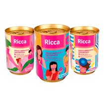 Kit 2 Latinhas Lenços Umedecidos Antisséptico 60 Unidades Ricca Portátil Limpeza Higiene Mãos