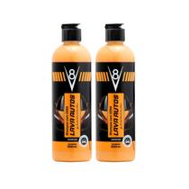 Kit 2 Lava Autos Cera Detergente Automotivo V8 Sanol 500ml