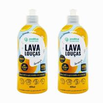 Kit 2 Lava Louças Laranja Positiva Hipoalergênico 840ml
