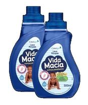 kit 2 LAVA ROUPA VIDA MACIA LIQUIDO GLICERINA & LAVANDA 500ML