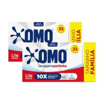 Kit 2 Lava-Roupas em Pó Omo Lavagem Perfeita 2,2kg