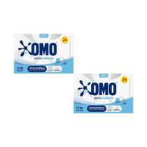 Kit 2 Lava-Roupas em Pó Omo Puro Cuidado 1,6kg