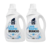 Kit 2 Lava Roupas Members Mark 3L Brancas e Claras Limpeza Suave e Eficiente