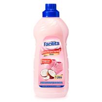 Kit 2 lava roupas sabao liquido coco facilita 1l roupas bebe