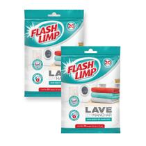 Kit 2 Lave Sem Manchar Lenço Antimanchas para Roupas Máquina de Lavar Flash Limp SAN7764 Kit 2 Lave Sem Manchar Lenço Antimanchas para Roupas Máquina de Lavar Flash Limp SAN7764