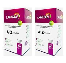 Kit 2 Lavitan A-Z Mulher 60 Comprimidos Vitaminas e Minerais