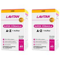 Kit 2 Lavitan A-Z Multivitaminico Homem e Mulher Super Fórmula Vitamina C D Zinco Cimed