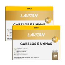 Kit 2 Lavitan Cabelos e Unhas Suplemento Alimentar com 60 Cápsulas