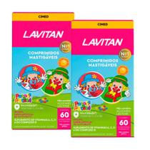 Kit 2 Lavitan Infantil Sabor Tutti-Frutti com 60 Comprimidos Mastigáveis