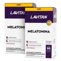 Kit 2 Lavitan Melatonina Morango 90 Comprimidos Cada