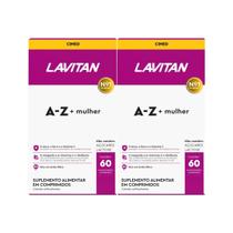 Kit 2 LAVITAN Suplemento Vitamínico - A-Z Para Mulher 60 Cáp