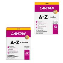 Kit 2 Lavitan Suplemento Vitamínico Mineral A-Z Mulher com 30 Comprimidos