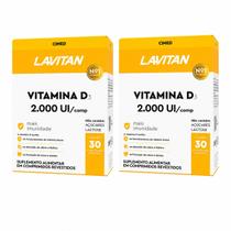 Kit 2 Lavitan Vitamina D 2000 UI 30 Comprimidos Suplemento Alimentar Uso Diário Kit 2 Lavitan Vitamina D 2000 UI 30 Comprimidos Suplemento Alimentar Uso Diário