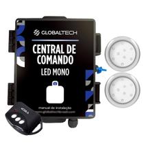 Kit 2 LED Piscina mono 9W Inox + Central de Comando Globaltech Kit 2 LED Piscina mono 9W Inox + Central de Comando Globaltech