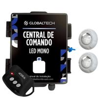 Kit 2 Led Piscina Monocromático 9W + Central + Controle - Luxpool