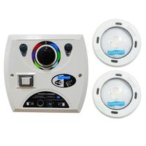 Kit 2 LED Piscina RGB Colorido COB + Central Wifi Sodramar