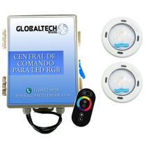 Kit 2 Led Piscina RGB Colorido COB Sodramar + Central Touch