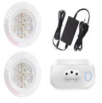 Kit 2 Led Power Led 5w Abs Branco 24 + Fonte + Tomada Wifi