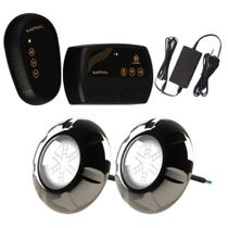 Kit 2 LED RGB 9W Inox Piscina + Comando Wifi Luxpool + Fonte Kit 2 LED RGB 9W Inox Piscina + Comando Wifi Luxpool + Fonte