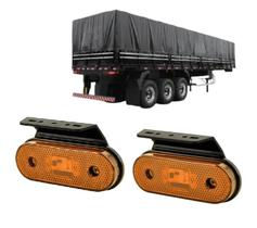 Kit 2 Led Strobo Lateral Foguinho Caminhão Baú Carreta