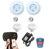 Kit 2 Leds 9w Ilumina Piscina - Smartlux + Disp 50mm E Nicho