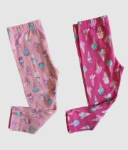 Kit 2 legging feminina infantil estampada