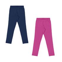 Kit 2 Legging Infantil Algodão Pink Marinho Maju Marlan Kit 2 Legging Infantil Algodão Pink Marinho Maju Marlan