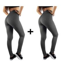 Kit 2 Legging Térmica Calça Leg Peluciada Por Dentro Costura Reforçada Calça Flanelada