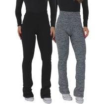 Kit 2 Leggings Bailarina Flare Wide Leg Peliciada Kit 2 Leggings Bailarina Flare Wide Leg Peliciada