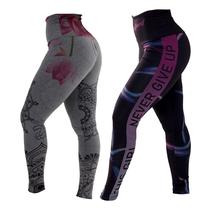 Kit 2 leggings cós alto mescla sublimada Kit 2 leggings cós alto mescla sublimada