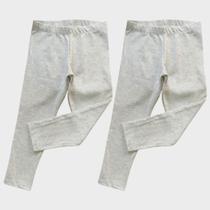 Kit 2 Leggings Infantil de Menina Moda Feminina Esporte Volta Às Aulas Luxo Casual Dia A Dia Básica