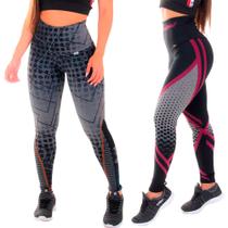 Kit 2 Leggings Sublimada Suplex Não tem Transparência
