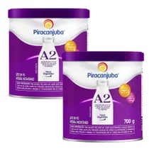 Kit 2 Leite Em Po A2 Integral Instantâneo 700g Piracanjuba Lata