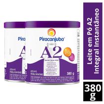 Kit 2 Leite em Pó A2 Integral Instantaneo Piracanjuba 380g