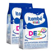 Kit 2 Leite em Pó Itambé Kids Dez Vitaminas Instantâneo