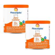 Kit 2 Leite Zero Lactose 380g Piracanjuba Lata