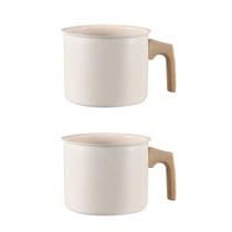 Kit 2 Leiteiras Ecoglide 1630ml Vanilla Compatível com Gás, Indução, Vitrocerâmica e Elétrico