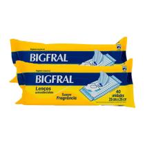Kit 2 Lenço Umedecido Bigfral Adulto 40 Unidades Kit 2 Lenço Umedecido Bigfral Adulto 40 Unidades