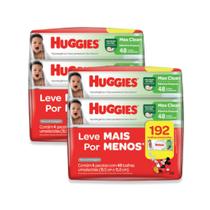 Kit 2 - Lenço Umedecido Huggies Max Clean 192 Un