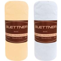 Kit 2 Lençóis Casal Avulso de Malha 100% Algodão com Elástico Buettner