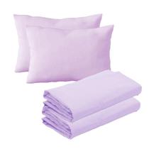 Kit 2 Lençóis Mini Cama e 2 Fronhas Malha 100% Algodão Lilás Arrumadinho Enxovais Kit 2 Lençóis Mini Cama e 2 Fronhas Malha 100% Algodão Lilás Arrumadinho Enxovais