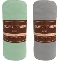 Kit 2 Lençóis Queen de Malha 100% Algodão com Elástico - Buettner by Emcompre