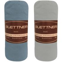 Kit 2 Lençóis Queen de Malha 100% Algodão com Elástico - Buettner by Emcompre
