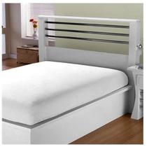 Kit 2 Lençol Cama Casal Branco Com Elástico Algodão 150 Fios Kit 2 Lençol Cama Casal Branco Com Elástico Algodão 150 Fios