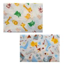 Kit 2 Lençol Estampado Berço Americano Bebe 100% Algodão C/ Elástico SORTIDO MENINO