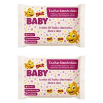 KIT 2 Lenços Umedecidos Gut Baby C/ 100 Unidades KIT 2 Lenços Umedecidos Gut Baby C/ 100 Unidades